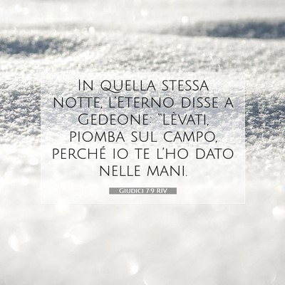 Picture 07 - Giudici 7:9 RIV - In quella stessa notte, l’Eterno disse a - Bible Verse Picture