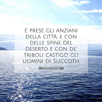 Picture 07 - Giudici 8:16 RIV - E prese gli anziani della città, e con delle - Bible Verse Picture