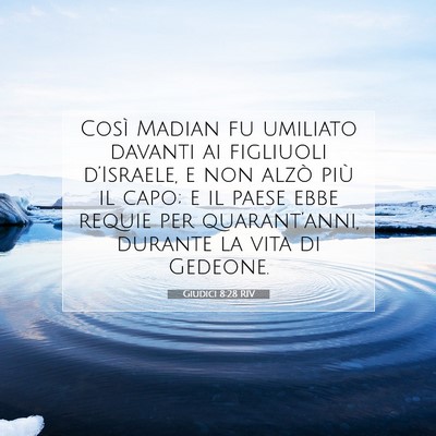 Picture 07 - Giudici 8:28 RIV - Così Madian fu umiliato davanti ai figliuoli - Bible Verse Picture