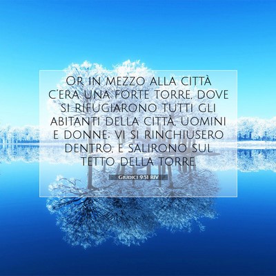 Picture 07 - Giudici 9:51 RIV - Or in mezzo alla città c’era una forte torre, - Bible Verse Picture