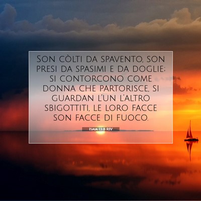 Picture 07 - Isaia 13:8 RIV - Son còlti da spavento, son presi da spasimi e da - Bible Verse Picture