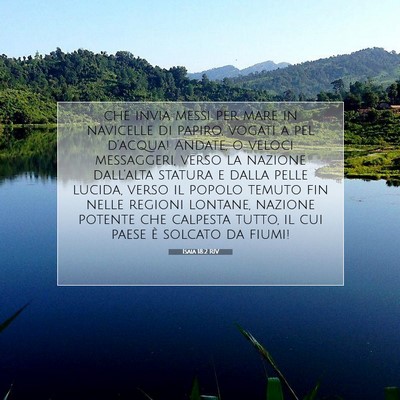Picture 07 - Isaia 18:2 RIV - che invia messi per mare in navicelle di papiro, - Bible Verse Picture