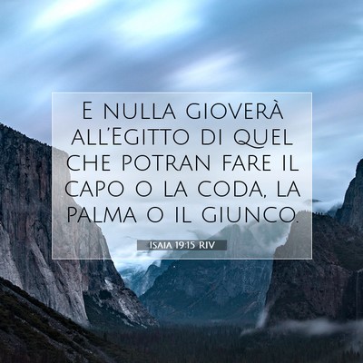 Picture 07 - Isaia 19:15 RIV - E nulla gioverà all’Egitto di quel che potran - Bible Verse Picture