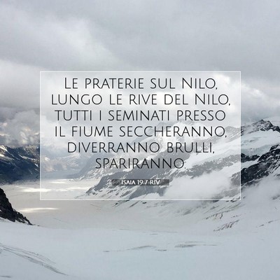 Picture 07 - Isaia 19:7 RIV - Le praterie sul Nilo, lungo le rive del Nilo, - Bible Verse Picture