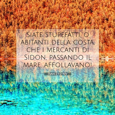 Picture 07 - Isaia 23:2 RIV - Siate stupefatti, o abitanti della costa, che i - Bible Verse Picture