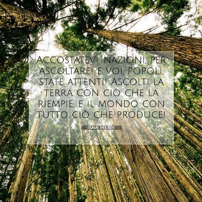 Picture 07 - Isaia 34:1 RIV - Accostatevi, nazioni, per ascoltare! e voi, - Bible Verse Picture