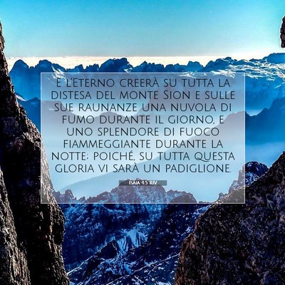 Picture 07 - Isaia 4:5 RIV - E l’Eterno creerà su tutta la distesa del - Bible Verse Picture