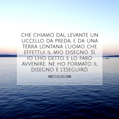Picture 07 - Isaia 46:11 RIV - che chiamo dal levante un uccello da preda, e da - Bible Verse Picture