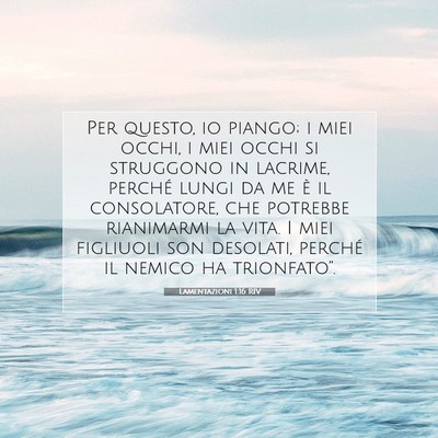 Picture 07 - Lamentazioni 1:16 RIV - Per questo, io piango; i miei occhi, i miei occhi - Bible Verse Picture