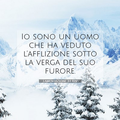 Picture 07 - Lamentazioni 3:1 RIV - Io sono un uomo che ha veduto l’afflizione - Bible Verse Picture