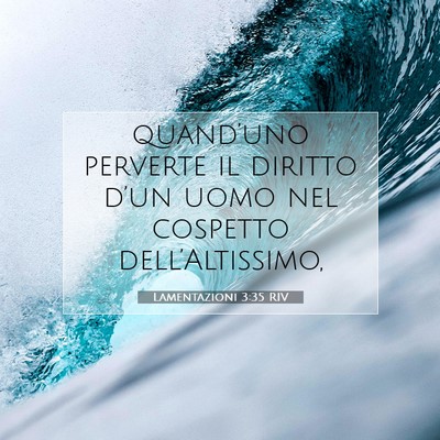 Picture 07 - Lamentazioni 3:35 RIV - quand’uno perverte il diritto d’un uomo nel - Bible Verse Picture