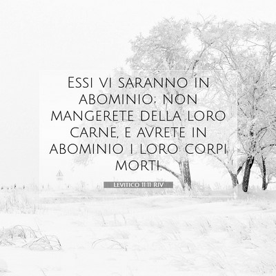 Picture 07 - Levitico 11:11 RIV - Essi vi saranno in abominio; non mangerete della - Bible Verse Picture