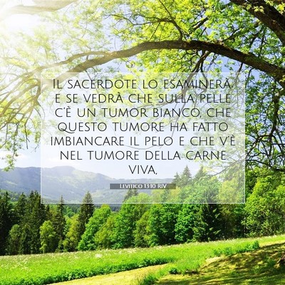 Picture 07 - Levitico 13:10 RIV - Il sacerdote lo esaminerà; e se vedrà che sulla - Bible Verse Picture