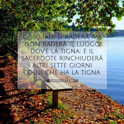 Picture 07 - Levitico 13:33 RIV - quel tale si raderà, ma non raderà il luogo - Bible Verse Picture