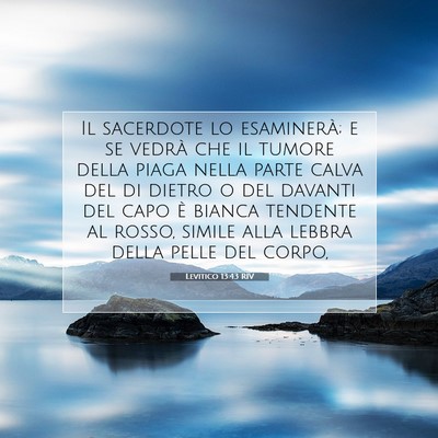 Picture 07 - Levitico 13:43 RIV - Il sacerdote lo esaminerà; e se vedrà che il - Bible Verse Picture