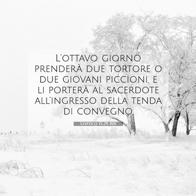 Picture 07 - Levitico 15:29 RIV - L’ottavo giorno prenderà due tortore o due - Bible Verse Picture
