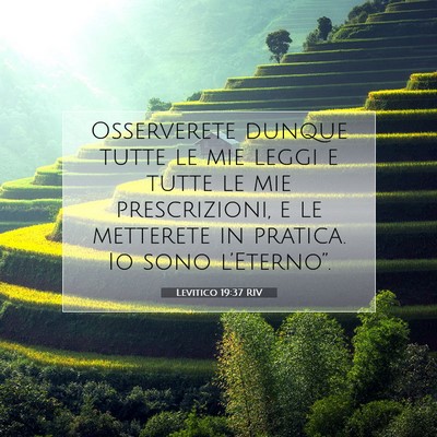 Picture 07 - Levitico 19:37 RIV - Osserverete dunque tutte le mie leggi e tutte le - Bible Verse Picture