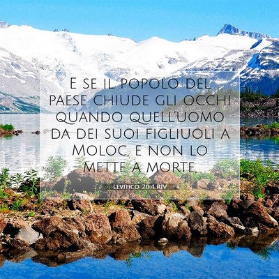 Picture 07 - Levitico 20:4 RIV - E se il popolo del paese chiude gli occhi quando - Bible Verse Picture