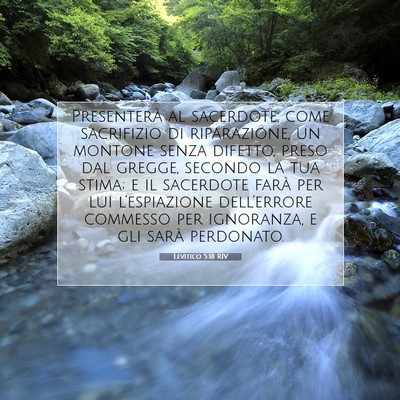 Picture 07 - Levitico 5:18 RIV - Presenterà al sacerdote, come sacrifizio di - Bible Verse Picture