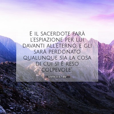 Picture 07 - Levitico 6:7 RIV - E il sacerdote farà l’espiazione per lui - Bible Verse Picture