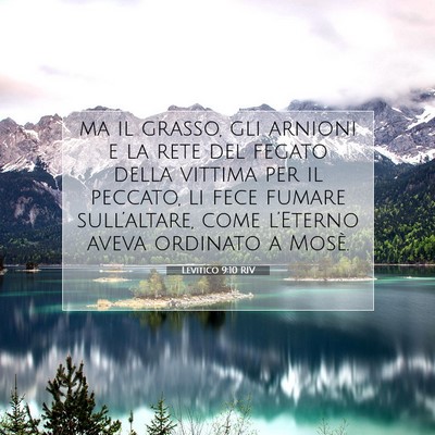 Picture 07 - Levitico 9:10 RIV - ma il grasso, gli arnioni e la rete del fegato - Bible Verse Picture