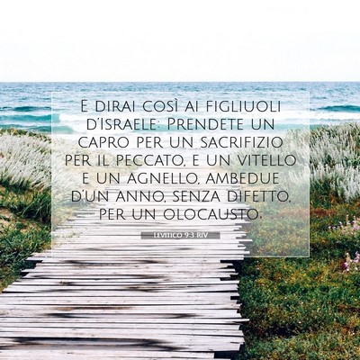 Picture 07 - Levitico 9:3 RIV - E dirai così ai figliuoli d’Israele: Prendete - Bible Verse Picture