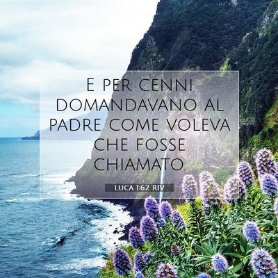 Picture 07 - Luca 1:62 RIV - E per cenni domandavano al padre come voleva che - Bible Verse Picture
