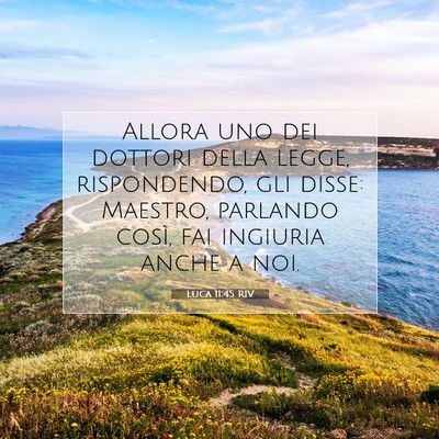 Picture 07 - Luca 11:45 RIV - Allora uno dei dottori della legge, rispondendo, - Bible Verse Picture