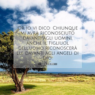 Picture 07 - Luca 12:8 RIV - Or io vi dico: Chiunque mi avrà riconosciuto - Bible Verse Picture