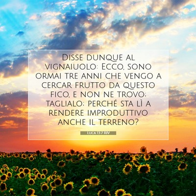 Picture 07 - Luca 13:7 RIV - Disse dunque al vignaiuolo: Ecco, sono ormai tre - Bible Verse Picture