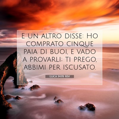 Picture 07 - Luca 14:19 RIV - E un altro disse: Ho comprato cinque paia di - Bible Verse Picture