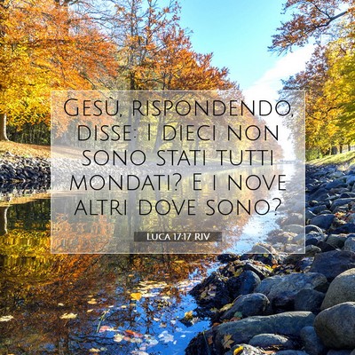 Picture 07 - Luca 17:17 RIV - Gesù, rispondendo, disse: I dieci non sono stati - Bible Verse Picture