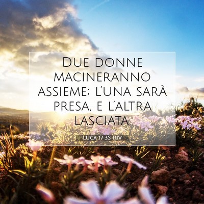 Picture 07 - Luca 17:35 RIV - Due donne macineranno assieme; l’una sarà - Bible Verse Picture