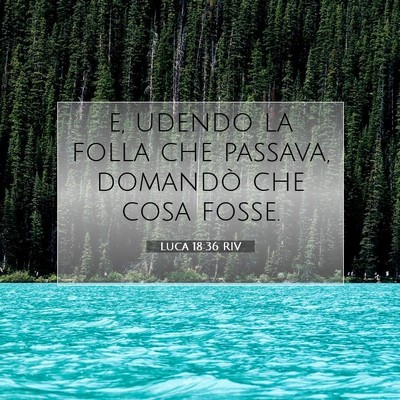 Picture 07 - Luca 18:36 RIV - e, udendo la folla che passava, domandò che cosa - Bible Verse Picture