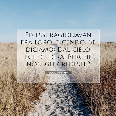 Picture 07 - Luca 20:5 RIV - Ed essi ragionavan fra loro, dicendo: Se diciamo: - Bible Verse Picture