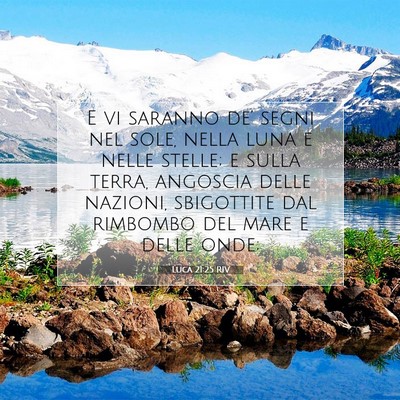 Picture 07 - Luca 21:25 RIV - E vi saranno de’ segni nel sole, nella luna e - Bible Verse Picture