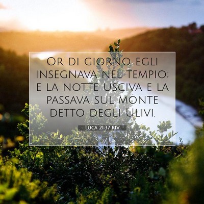 Picture 07 - Luca 21:37 RIV - Or di giorno egli insegnava nel tempio; e la - Bible Verse Picture