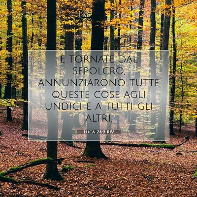 Picture 07 - Luca 24:9 RIV - e tornate dal sepolcro, annunziarono tutte queste - Bible Verse Picture