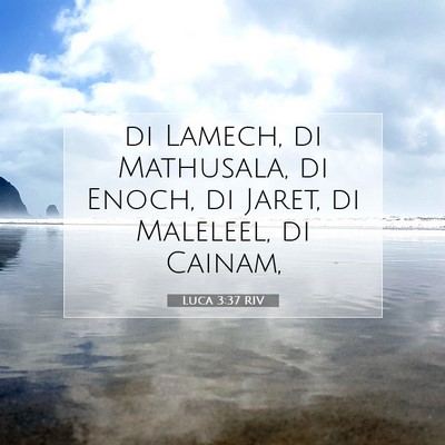 Picture 07 - Luca 3:37 RIV - di Lamech, di Mathusala, di Enoch, di Jaret, di - Bible Verse Picture