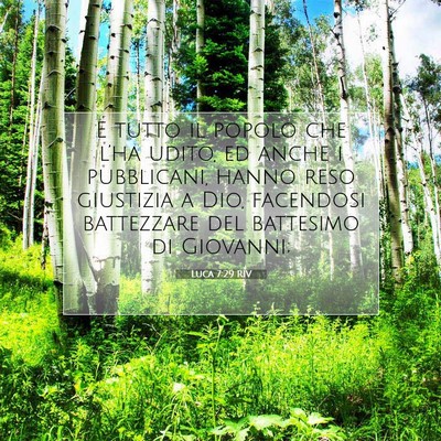 Picture 07 - Luca 7:29 RIV - E tutto il popolo che l’ha udito, ed anche i - Bible Verse Picture