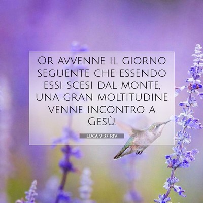 Picture 07 - Luca 9:37 RIV - Or avvenne il giorno seguente che essendo essi - Bible Verse Picture