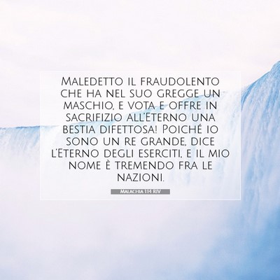 Picture 07 - Malachia 1:14 RIV - Maledetto il fraudolento che ha nel suo gregge un - Bible Verse Picture