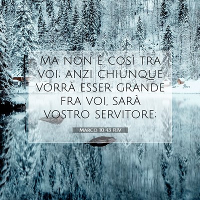 Picture 07 - Marco 10:43 RIV - Ma non è così tra voi; anzi chiunque vorrà - Bible Verse Picture