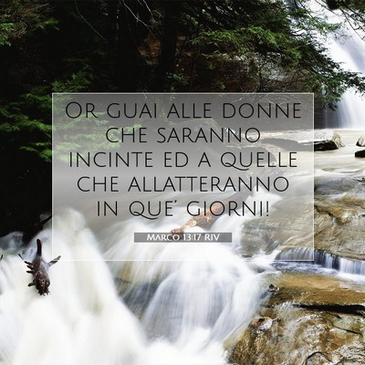 Picture 07 - Marco 13:17 RIV - Or guai alle donne che saranno incinte ed a - Bible Verse Picture