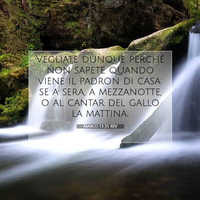 Picture 07 - Marco 13:35 RIV - Vegliate dunque perché non sapete quando viene - Bible Verse Picture
