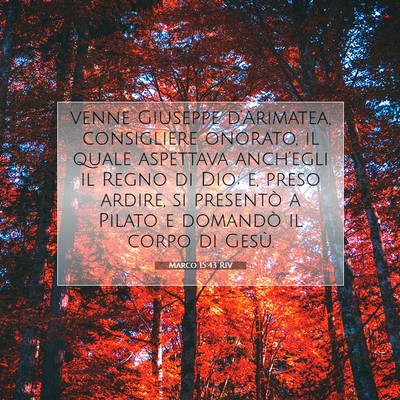 Picture 07 - Marco 15:43 RIV - venne Giuseppe d’Arimatea, consigliere onorato, - Bible Verse Picture