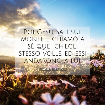 Picture 07 - Marco 3:13 RIV - Poi Gesù salì sul monte e chiamò a sé quei - Bible Verse Picture