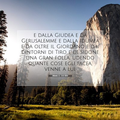 Picture 07 - Marco 3:8 RIV - e dalla Giudea e da Gerusalemme e dalla Idumea e - Bible Verse Picture