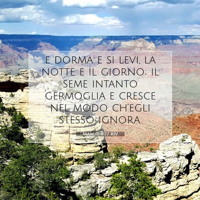 Picture 07 - Marco 4:27 RIV - e dorma e si levi, la notte e il giorno; il seme - Bible Verse Picture