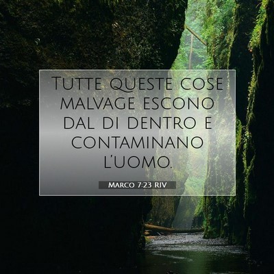 Picture 07 - Marco 7:23 RIV - Tutte queste cose malvage escono dal di dentro e - Bible Verse Picture